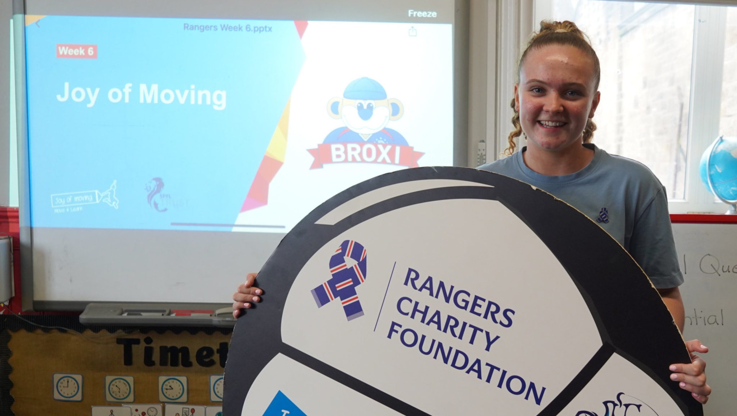 Rangers Women Star Mia McAulay Takes Time Out to Teach Pupils About Healthy Living